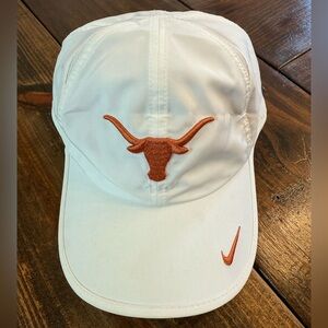 Nike White Featherlight Cap-Texas Longhorns